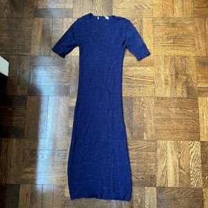 Navy Dress with Rainbow Fleck